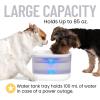imageVeken Cat Water Fountain with Detachable Tank Easy to Clean ampamp Assemble 84oz25L Automatic Pet Drinking Dispenser with Quiet Operation ampamp LED Light for Cats Dogs and Small Pets BlackWhite