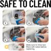 imageVeken Cat Water Fountain with Detachable Tank Easy to Clean ampamp Assemble 84oz25L Automatic Pet Drinking Dispenser with Quiet Operation ampamp LED Light for Cats Dogs and Small Pets BlackWhite