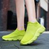 imageGSLMOLN Mens Womens Fashion Sneakers Unisex Slip on UltraSock Knit Soft Sole Breathable Lightweight Casual Walking ShoesGreen1
