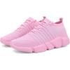 imageGSLMOLN Mens Womens Fashion Sneakers Unisex Slip on UltraSock Knit Soft Sole Breathable Lightweight Casual Walking ShoesPink