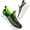 imageGSLMOLN Womens Walking Shoes Mesh Non Slip Gym Sports Casual Fashion SneakersBlackGreen