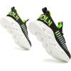imageGSLMOLN Womens Walking Shoes Mesh Non Slip Gym Sports Casual Fashion SneakersBlackGreen
