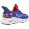 imageGSLMOLN Womens Walking Shoes Mesh Non Slip Gym Sports Casual Fashion SneakersBlueOrange