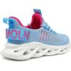 imageGSLMOLN Womens Walking Shoes Mesh Non Slip Gym Sports Casual Fashion SneakersBlueRose