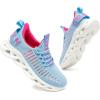 imageGSLMOLN Womens Walking Shoes Mesh Non Slip Gym Sports Casual Fashion SneakersBlueRose