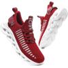 imageGSLMOLN Womens Walking Shoes Mesh Non Slip Gym Sports Casual Fashion SneakersBurgundya