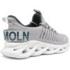imageGSLMOLN Womens Walking Shoes Mesh Non Slip Gym Sports Casual Fashion SneakersGreyBlue