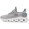 imageGSLMOLN Womens Walking Shoes Mesh Non Slip Gym Sports Casual Fashion SneakersGreyBlue