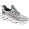 imageGSLMOLN Womens Walking Shoes Mesh Non Slip Gym Sports Casual Fashion SneakersGreyBlue