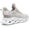 imageGSLMOLN Womens Walking Shoes Mesh Non Slip Gym Sports Casual Fashion SneakersGreyb