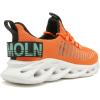 imageGSLMOLN Womens Walking Shoes Mesh Non Slip Gym Sports Casual Fashion SneakersOrangeBlack