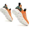 imageGSLMOLN Womens Walking Shoes Mesh Non Slip Gym Sports Casual Fashion SneakersOrangeBlack