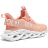 imageGSLMOLN Womens Walking Shoes Mesh Non Slip Gym Sports Casual Fashion SneakersOrangea