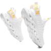 imageGSLMOLN Womens Walking Shoes Mesh Non Slip Gym Sports Casual Fashion SneakersWhite