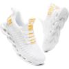 imageGSLMOLN Womens Walking Shoes Mesh Non Slip Gym Sports Casual Fashion SneakersWhite