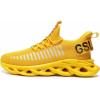 imageGSLMOLN Womens Walking Shoes Mesh Non Slip Gym Sports Casual Fashion SneakersYellow2