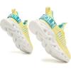 imageGSLMOLN Womens Walking Shoes Mesh Non Slip Gym Sports Casual Fashion SneakersYellowBlue
