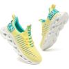imageGSLMOLN Womens Walking Shoes Mesh Non Slip Gym Sports Casual Fashion SneakersYellowBlue