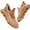 imageGSLMOLN Mens Slip on Breathable Walking Shoes Ultra Lightweight Casual Sport Gym Fashion SneakersBrown2