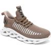 imageGSLMOLN Mens Slip on Breathable Walking Shoes Ultra Lightweight Casual Sport Gym Fashion SneakersKhakia