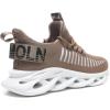 imageGSLMOLN Mens Slip on Breathable Walking Shoes Ultra Lightweight Casual Sport Gym Fashion SneakersKhakia