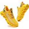 imageGSLMOLN Mens Slip on Breathable Walking Shoes Ultra Lightweight Casual Sport Gym Fashion SneakersYellow2