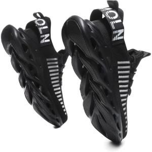 imageGSLMOLN Mens Slip on Breathable Walking Shoes Ultra Lightweight Casual Sport Gym Fashion SneakersBlack2