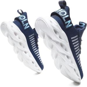imageGSLMOLN Mens Slip on Breathable Walking Shoes Ultra Lightweight Casual Sport Gym Fashion SneakersBluea