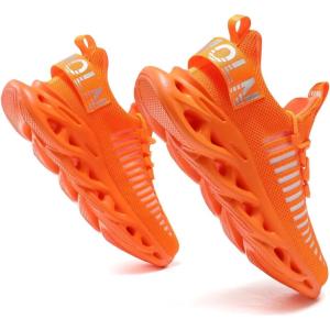 imageGSLMOLN Mens Slip on Breathable Walking Shoes Ultra Lightweight Casual Sport Gym Fashion SneakersOrange2