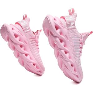 imageGSLMOLN Mens Slip on Breathable Walking Shoes Ultra Lightweight Casual Sport Gym Fashion SneakersPink