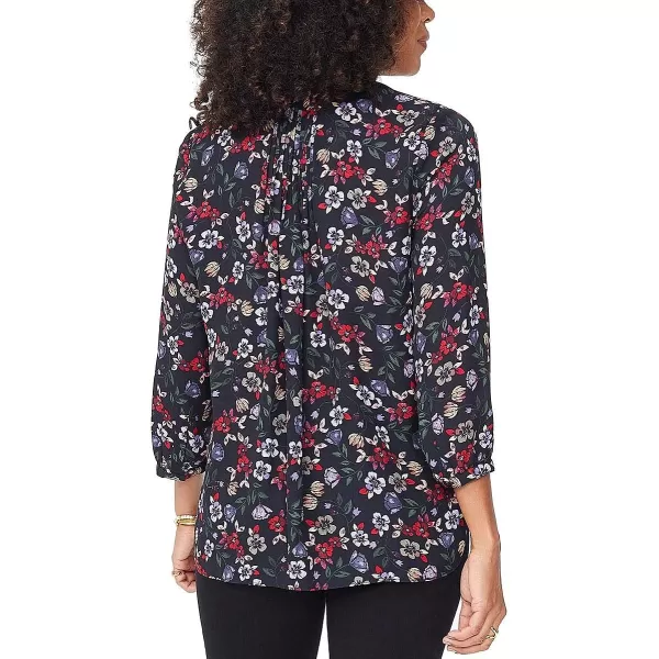 NYDJ Women's 3/4 Sleeve Pintuck Blouse
