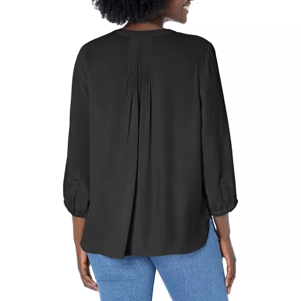 NYDJ Women's 3/4 Sleeve Pintuck Blouse