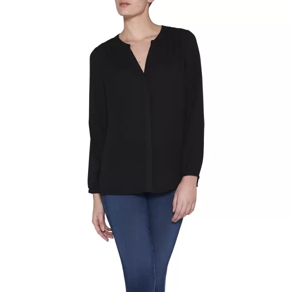NYDJ Women's 3/4 Sleeve Pintuck Blouse
