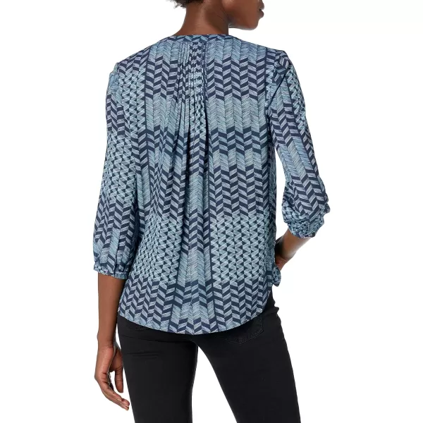 NYDJ Women's 3/4 Sleeve Pintuck Blouse
