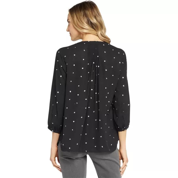 NYDJ Women's 3/4 Sleeve Pintuck Blouse