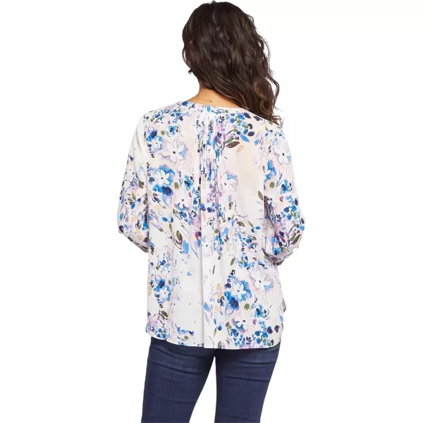 NYDJ Women's 3/4 Sleeve Pintuck Blouse