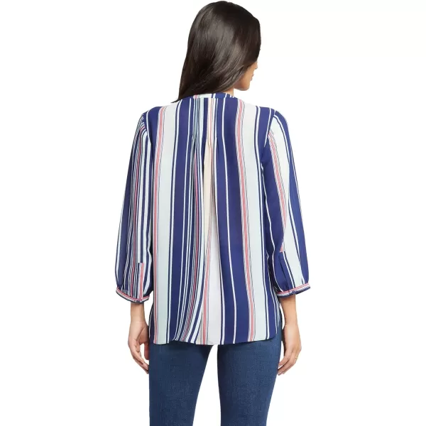 NYDJ Women's 3/4 Sleeve Pintuck Blouse