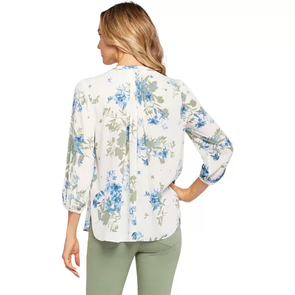NYDJ Women's 3/4 Sleeve Pintuck Blouse