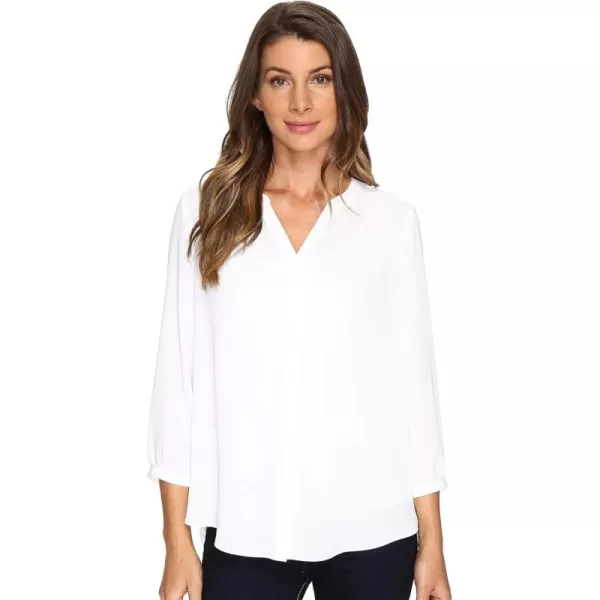 NYDJ Women's 3/4 Sleeve Pintuck Blouse