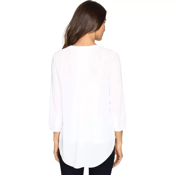 NYDJ Women's 3/4 Sleeve Pintuck Blouse