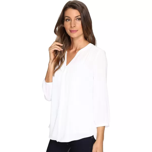 NYDJ Women's 3/4 Sleeve Pintuck Blouse