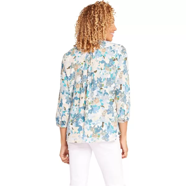 NYDJ Women's 3/4 Sleeve Pintuck Blouse