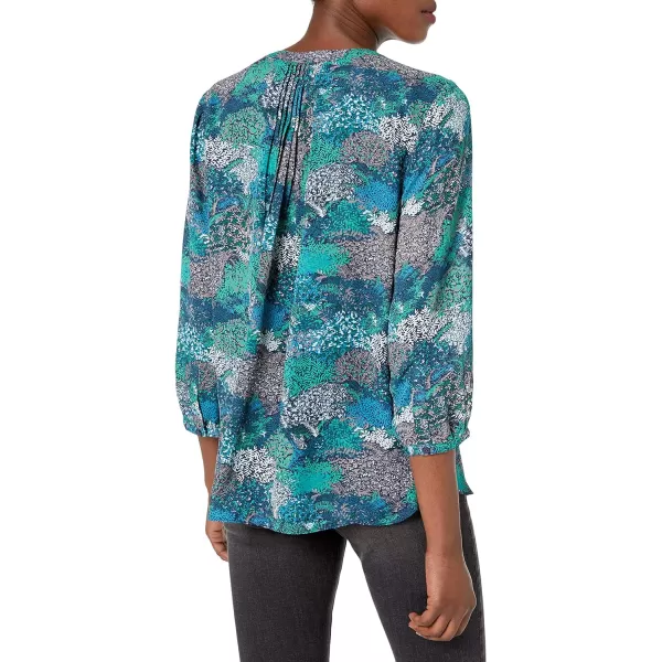 NYDJ Women's 3/4 Sleeve Pintuck Blouse