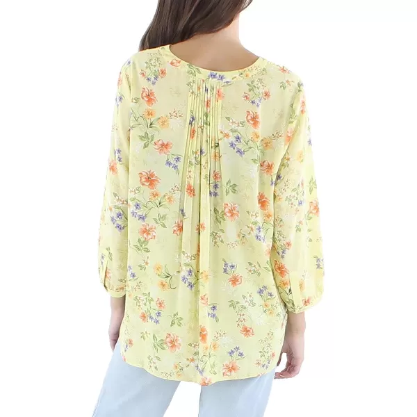 NYDJ Women's 3/4 Sleeve Pintuck Blouse