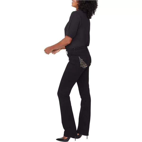 NYDJ Women's Petite Marilyn Straight Jeans with Catwalk Embroidery Details