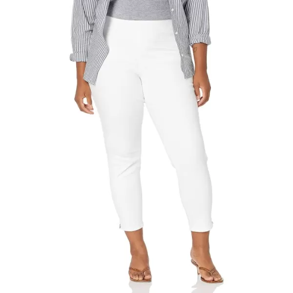 NYDJ Women's Plus Size Pull On Skinny Ankle Jean with Side Slit