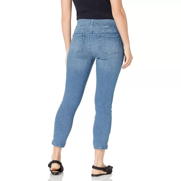 NYDJ Women's Petite Pull on Skinny Ankle Jean with Side Slit