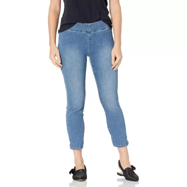 NYDJ Women's Petite Pull on Skinny Ankle Jean with Side Slit