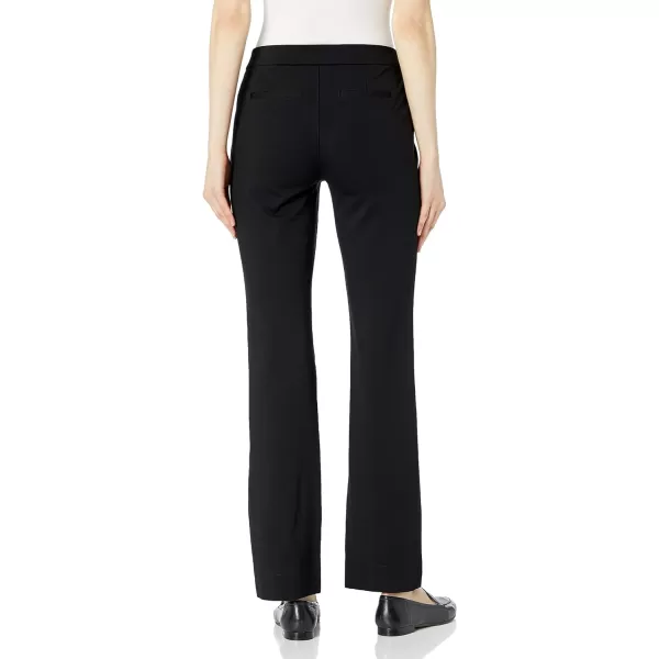 NYDJ Petite Womens Petite Ponte Trouser Pants in Black