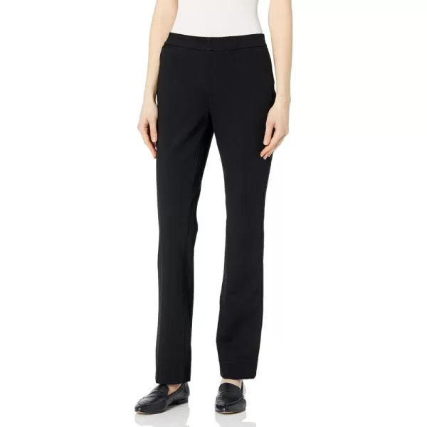 NYDJ Petite Womens Petite Ponte Trouser Pants in Black